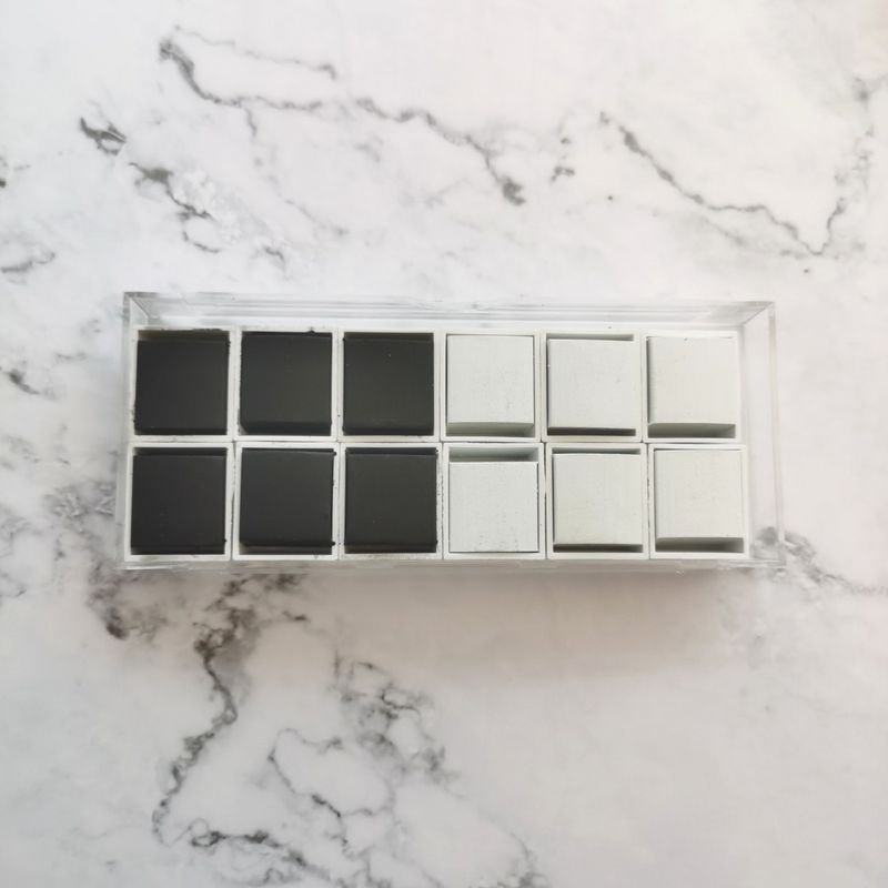 Art Supply Black White Solid Watercolor Block Standard Painting Color Pigments