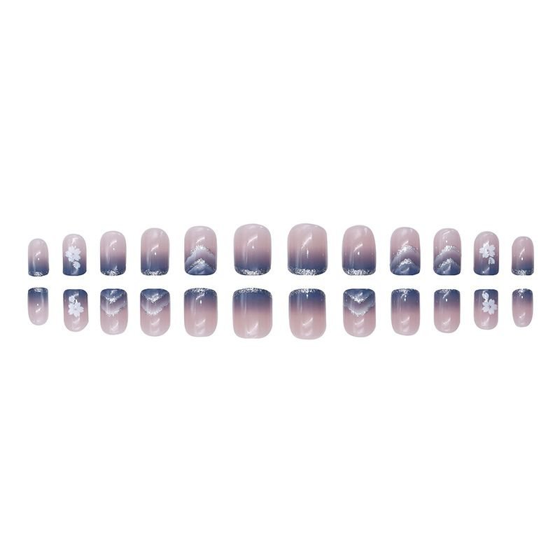 Clear And Simple Style Blue Simi Small Flower Removable Nail Art
